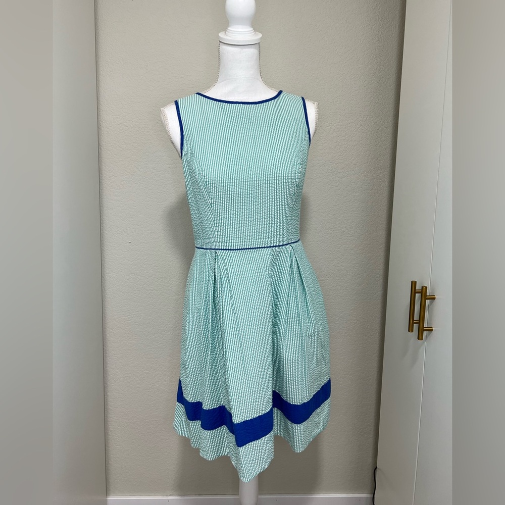 Jessica Simpson | Cotton Seersucker Fit and Flare Dress | Size 14
